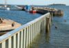 Vinyl Sheet Piling Used in the Construction of Docks and Marinas