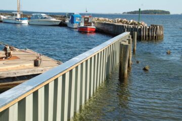 Vinyl Sheet Piling Used in the Construction of Docks and Marinas