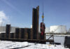 Steel sheet piles reinforce Pier 12 at the Port of Hamilton