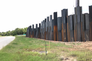 Denso Protal 600 Coal Tar Epoxy Coated Sheet Piles for Harris County, TX for Flood Control