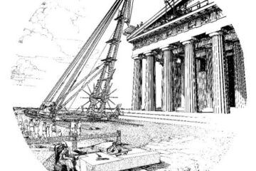 Greek temple ruins suggest cranes were in use as early as 700 B.C.