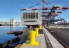 ShibataFenderTeam supplied cone fenders for the Middle Harbor Project at the Port of Long Beach, Calif.