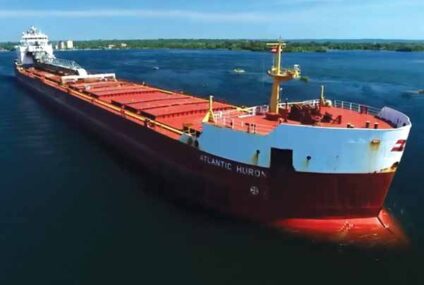 Contact of Bulk Carrier Atlantic Huron with the Soo Locks West Center Pier